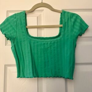 OFFLINE Aerie OG Groove Crop Top Green Size S